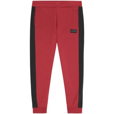 Calvin Klein Boys' Pull-On Fleece Jogger Sweatpants, Drawstring Closure, Performance Red, 8