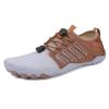 Asifn Water Shoes Beach Hiking Barefoot Aqua Sneakers Quick-Dry for Men Women Outdoor Trekking Walking Climbing Brown(5.5 US Men/6.5 US Women,9.06in Heel to Toe view 1