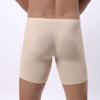 JEsilunmaMY Men's Mid Waist Athletic Underwear Ice Silk Support Pouch Boxer Briefs Solid Color Stretch Trunks Underpants (Apricot-1PC,Large) view 4