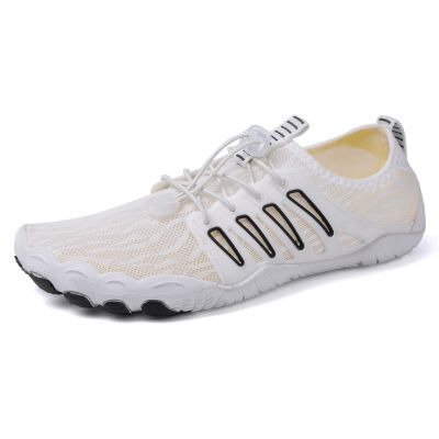 Asifn Water Shoes Beach Hiking Barefoot Aqua Sneakers Quick-Dry for Men Women Outdoor Trekking Walking Climbing White(10 US Men/11 US Women,10.63in Heel to Toe
