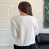 Women's T-Shirt Ribbed Knit Lettuce Trim Tee T-Shirt for womenCARRIESU (Size : Small) view 2