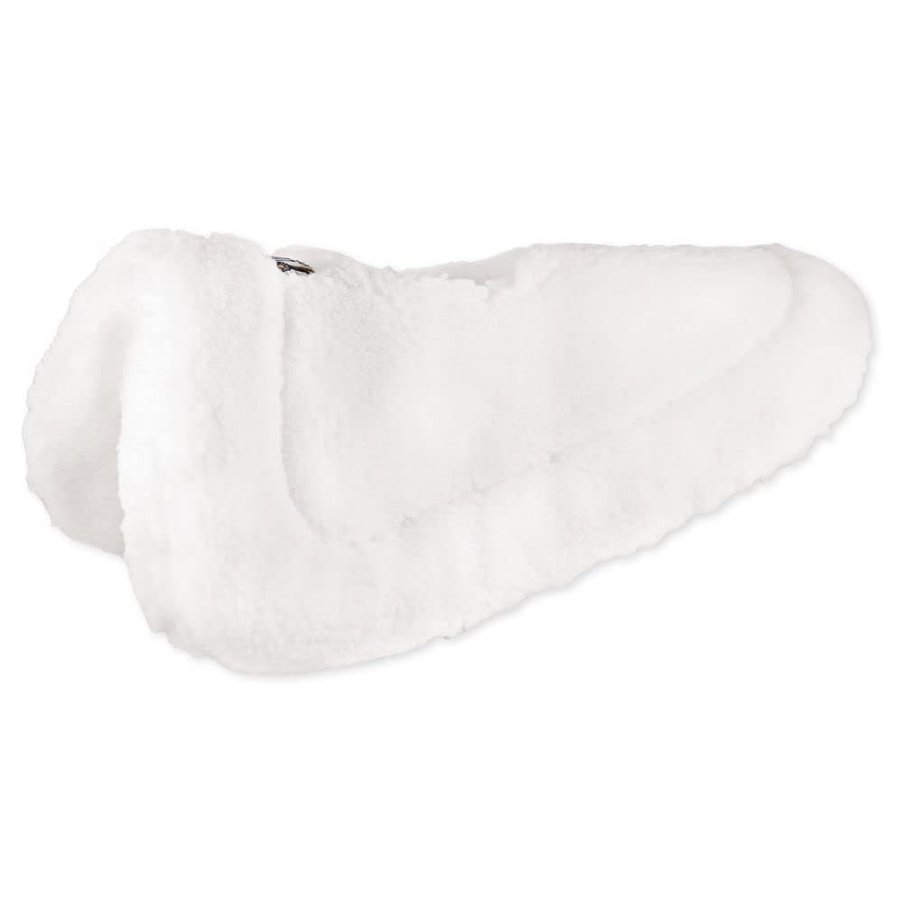 Dura-Tech Fleece & Memory Foam Half Pad with Wither Relief | Enhanced Shock Absorption | Promotes Back Comfort | Wither Relief Design | Suitable for Hard-to-Fit Horses | Sweat-Wicking Quilted Cotton