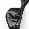 iiniim Mens's Low Rise Black Leather Bikini G-String Thong Lingerie with Open Pouch Mini Type B XX-Large view 4