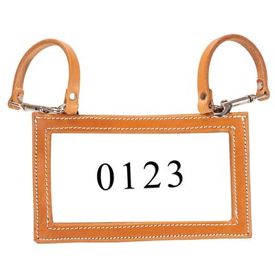 Billy Royal Leather Performance Number Holder | Color Light | Professional Look for Show Ring, Ideal for Ranch & Performance Horse Classes, Secure Attachment, Durable Bridle Leather