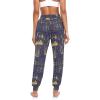 Aflyko Women Dance Pants Mushroom Hippie Moon Sun Boho Trousers Yoga Sweatpants Casual Sportwear Relaxed Fit Workout Harem Athletic Pants, L view 4