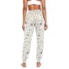 Aflyko Women Dance Pants Mushroom Herb Botanic Boho Workout Harem Pants Yoga Sweatpants Loose Fit Sport Everydaywear Athletic Pants, XXL view 4