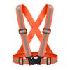 Fepdiu High Visibility Reflective Vest Safety Vest Running Reflective Gear Adjustable Reflective Vest for Walking,Jogging,Hiking,Night Cycling (Orange) view 1