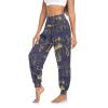 Aflyko Women Dance Pants Mushroom Hippie Moon Sun Boho Trousers Yoga Sweatpants High-Waisted Workout Loose Fit Workout Harem Pants, XL view 1