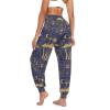 Aflyko Women Dance Pants Mushroom Hippie Moon Sun Boho Trousers Yoga Sweatpants High-Waisted Workout Loose Fit Workout Harem Pants, XL view 2