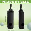 Chivao 4 Pieces Golf Tee Holder Golf Ball Carry Bag Pouch Ball Holder Keychain Belt Clip Gifts Accessories(Black,Simple) view 2
