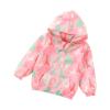 Toddler Kids Baby Girls Boys Cartoon Floral Print Jacket Zipper Hooded Windproof Coat Windbreaker (Pink, 4-5 Years) view 1