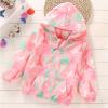 Toddler Kids Baby Girls Boys Cartoon Floral Print Jacket Zipper Hooded Windproof Coat Windbreaker (Pink, 4-5 Years) view 4