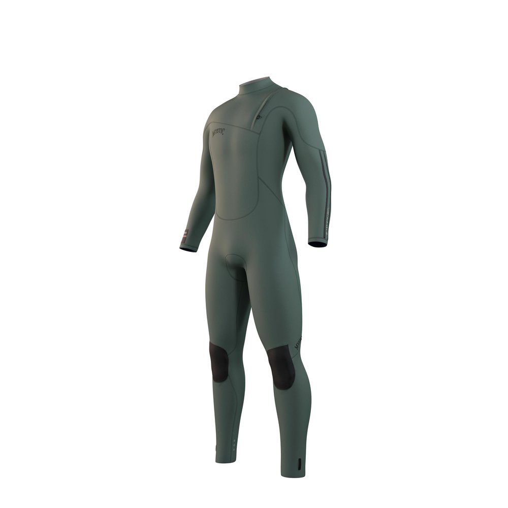 2023 Mystic Watersports - Surf Kitesurf & Windsurfing Mens The One 5/3mm Zipfree Wetsuit - Dark Olive - Thermal Warm Heat