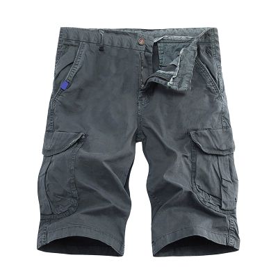GOKKILRW Mens Big&Tall Premium Twill Cargo Shorts Lightweight Multi Pockets Workout Shorts Casual Summer Hiking Travel Shorts(Grey,Medium)