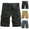 GOKKILRW Mens Big&Tall Premium Twill Cargo Shorts Lightweight Multi Pockets Workout Shorts Casual Summer Hiking Travel Shorts(Grey,Medium) view 2