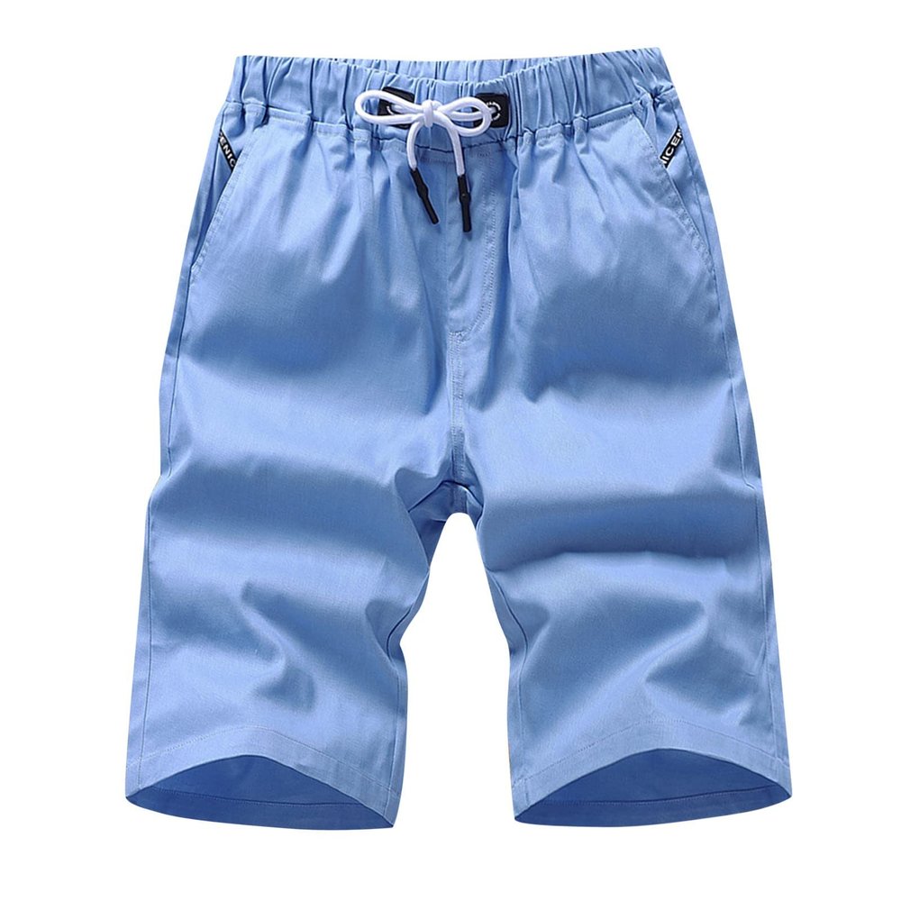 GOKKILRW Men's Casual Shorts Elastic Waist Outdoor Comfy Workout Shorts Big and Tall Summer Beach Shorts Swimming Shorts(Blue,4X-Large)