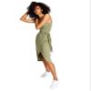Now This Womens Side Tie Knit Midi Dress Olive XS view 1