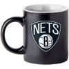 Boelter Brands Two Toned Matte Black Coffee Mug, NBA Team Logo with Inner Team Color (Brooklyn Nets) view 1