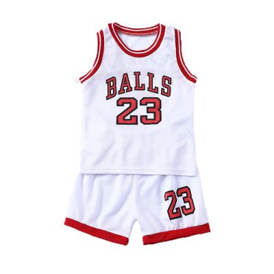 Admireme Toddler Kids Sports Shorts Set Baby Boys Girls Jerseys 2 Piece Basketball Tank Top Mesh Shorts Set (White, 18 Months)