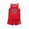 Admireme Toddler Kids Sports Shorts Set Baby Boys Girls Jerseys 2 Piece Basketball Tank Top Mesh Shorts Set (Red, 5 Years) view 1