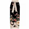 2 Pieces Women One Piece Swimsuit Retro Print Summer Beach Bathing Suit with Maxi Wrap Skirts.(L2-XL -Black) view 2