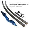 60 Inch Black Hunter Original Recurve Bow 20-60lbs Traditional Wood Longbow Right and Left Handed American Hunting Longbow for Outdoor Hunting Shooting (30 Lbs, Diamond Blue/Left Handed) view 3