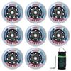 CLAS FOX Inline Skate Replacement Wheels With Wheels Bag 72mm/76mm with Bearings ABEC-9 and Floating Spacers for Blades Roller Hockey Skates, 85A Indoor & Outdoor (8-Pack) (72MM) view 1