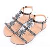 Summer Women`S Peep Toe Sandals Diamond Flat Shoes Casual Beach Rhinestone Shining Slippers view 1