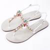 Women`S Summer Beach Sandals Diamond Shoes Fashion T-Strap Thong Tlip Flops Casual Shining Slipper view 1