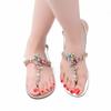 Women`S Summer Beach Sandals Diamond Shoes Fashion T-Strap Thong Tlip Flops Casual Shining Slipper view 2