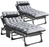 NAIZEA Folding Camping Cot & Lounge Chair, Portable Reclining Chaise for Pool, Beach, Patio Sunbathing view 1
