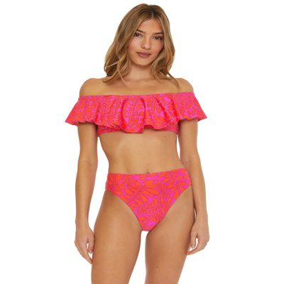 Trina Turk Trellis Ruffle Bandeau Top Multi 10