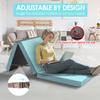 DESQUE Trifold Mattress, Single Foldable Floor Mattress 3 inch Memory Foam with Washable Cover Non-Slip Bottom, Tri Folding Bed Topper for Guest & Travel, Blue (75"x 30"x 3") view 2