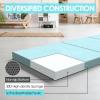 DESQUE Trifold Mattress, Single Foldable Floor Mattress 3 inch Memory Foam with Washable Cover Non-Slip Bottom, Tri Folding Bed Topper for Guest & Travel, Blue (75"x 30"x 3") view 4