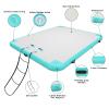 AZXRHWYGS Inflatable Floating Dock, Floating Dock Platform 10x6 ft Floating Raft with Air Pump, Carry Bag for Lake/Boats/Island/Swimming Pool view 3
