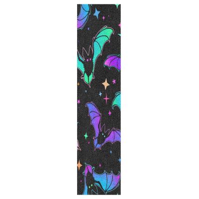 YETTASBIN Bat Skateboard Grip Tape, Bubble Free Anti Slip Longboard Grip Tape Sheet Sticker Deck Sandpaper for Rollerboard, 44 x 10 Inch