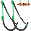 VEITHI Kayak Storage,2 Pack Kayak Wall Mount Green,Heavy Duty Steel Kayak Storage Rack Holds Up To 100 LBS with EVA Protector for Hanging Bicycle Surfboard Snowboard view 1
