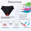 Beautikini Period Swimwear Bikini Menstrual Swim Bottoms Leakproof Bathing Suits for Teens Girl(Black Small) view 4