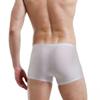 Maiyifu-GJ Men's Solid Colour Transparent Underwear Breathable Soft Trunks Silk Stretch Boxer Briefs (Gray 3PC,X-Large) view 2