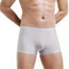 Maiyifu-GJ Men's Solid Colour Transparent Underwear Breathable Soft Trunks Silk Stretch Boxer Briefs (Gray 3PC,X-Large) view 3