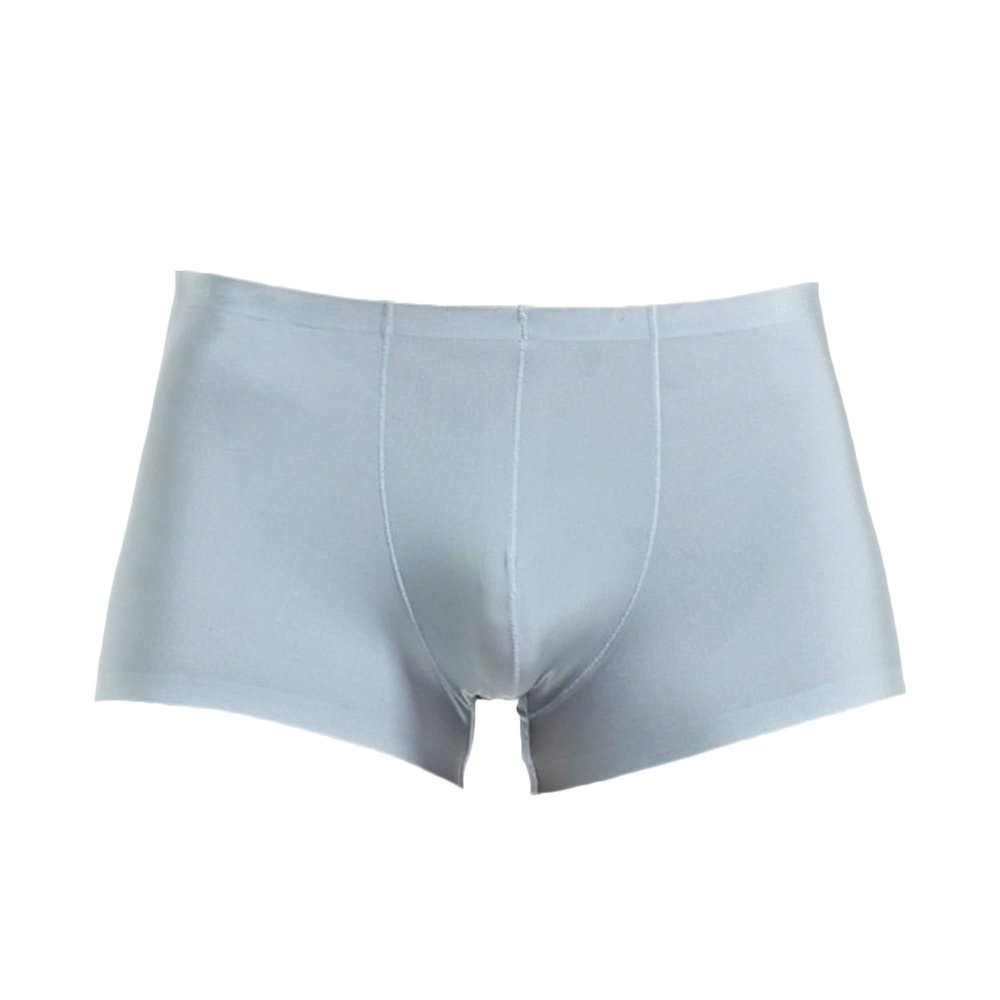 Maiyifu-GJ Men's Solid Colour Transparent Underwear Breathable Soft Trunks Silk Stretch Boxer Briefs (Green 1PC,Medium)