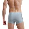 Maiyifu-GJ Men's Solid Colour Transparent Underwear Breathable Soft Trunks Silk Stretch Boxer Briefs (Green 1PC,Medium) view 3