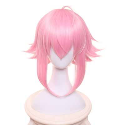 XiongXiongLe Pink Short Wig Cosplay Anime Halloween Men Costume Heat Synthetic Hair Wigs for Party Festival Halloween Comic Con