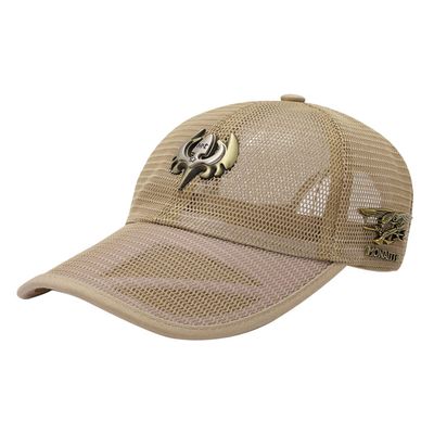 Marotow Cool Full Mesh Baseball Cap for Men, Unisex Summer Mesh Baseball Cap (Khaki)