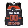 Chicago Backpack Custom Football Style Backpack Personalized Name and Number Backpacks Customized High Capacity Bag Gifts for Men Women Fans view 1