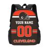 Cleveland Backpack Custom Football Style Backpack Personalized Name and Number Backpacks Customized High Capacity Bag Gifts for Men Women Fans view 1