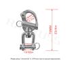 RANYUSS Pair of 2-3/4in(70mm) Swivel Eye Snap Shackle Quick Release Bail Rigging Sailing Boat Marine 316 Stainless Steel for Sailboat (70 view 2
