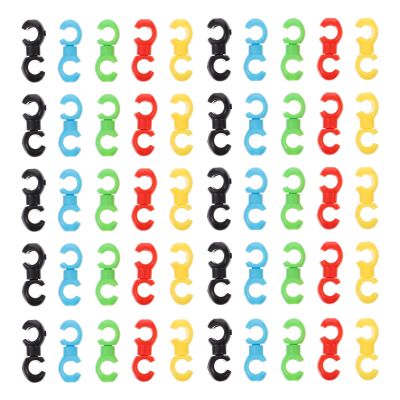 VANZACK Bicycle S-Hook Clips Buckle Cable Guides Brake Hose Rotating S-Hook Clips Bike Cable 50 Pieces