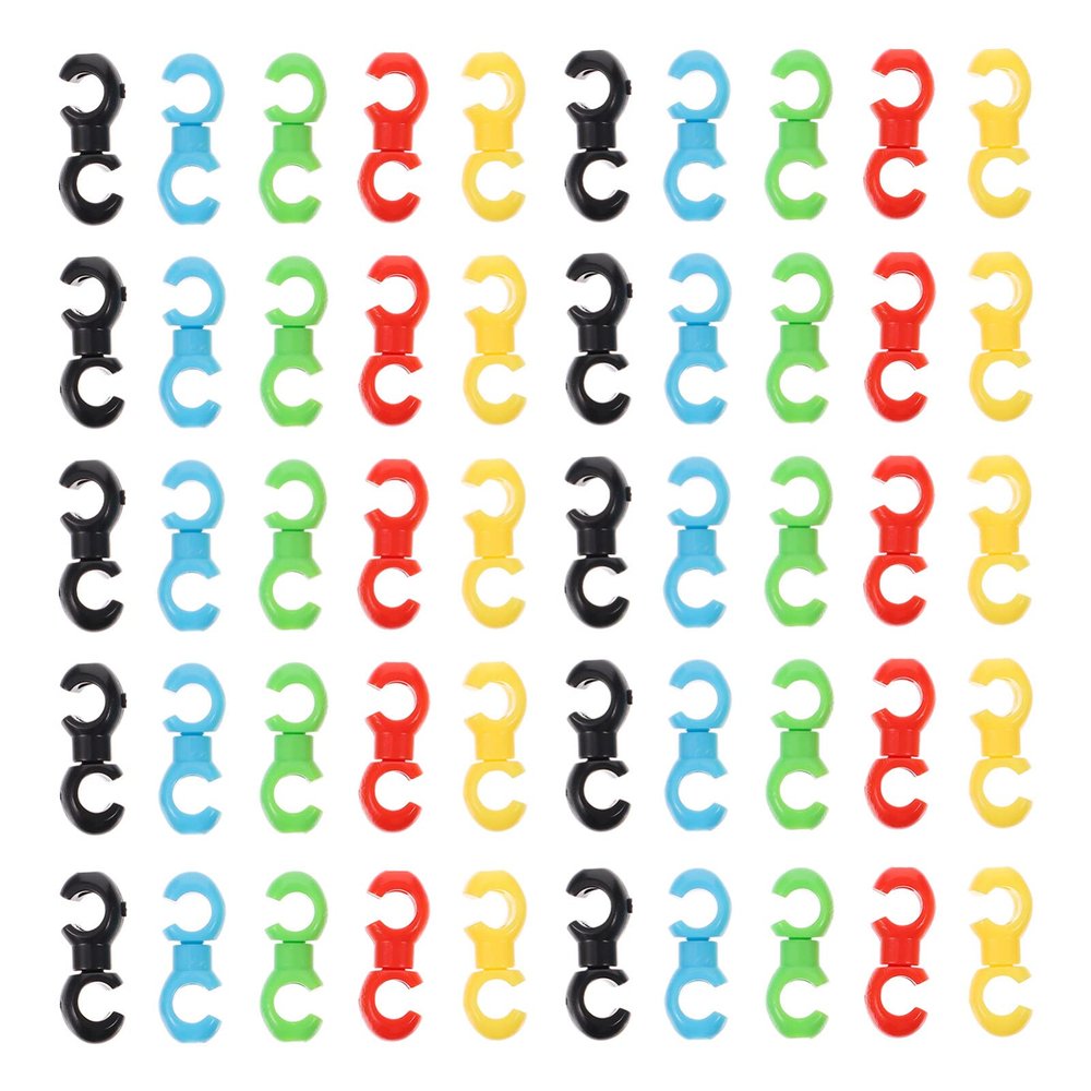 VANZACK Bicycle S-Hook Clips Buckle Cable Guides Brake Hose Rotating S-Hook Clips Bike Cable 50 Pieces