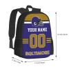 Baltimore Backpack Custom Football Style Backpack Personalized Name and Number Backpacks Customized High Capacity Bag Gifts for Men Women Fans view 2